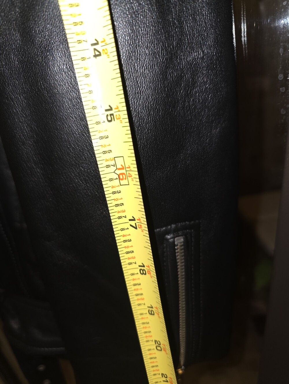 ANTONIO MELANI Black Genuine Leather Asymmetric Biker Jacket - Picture 11 of 11